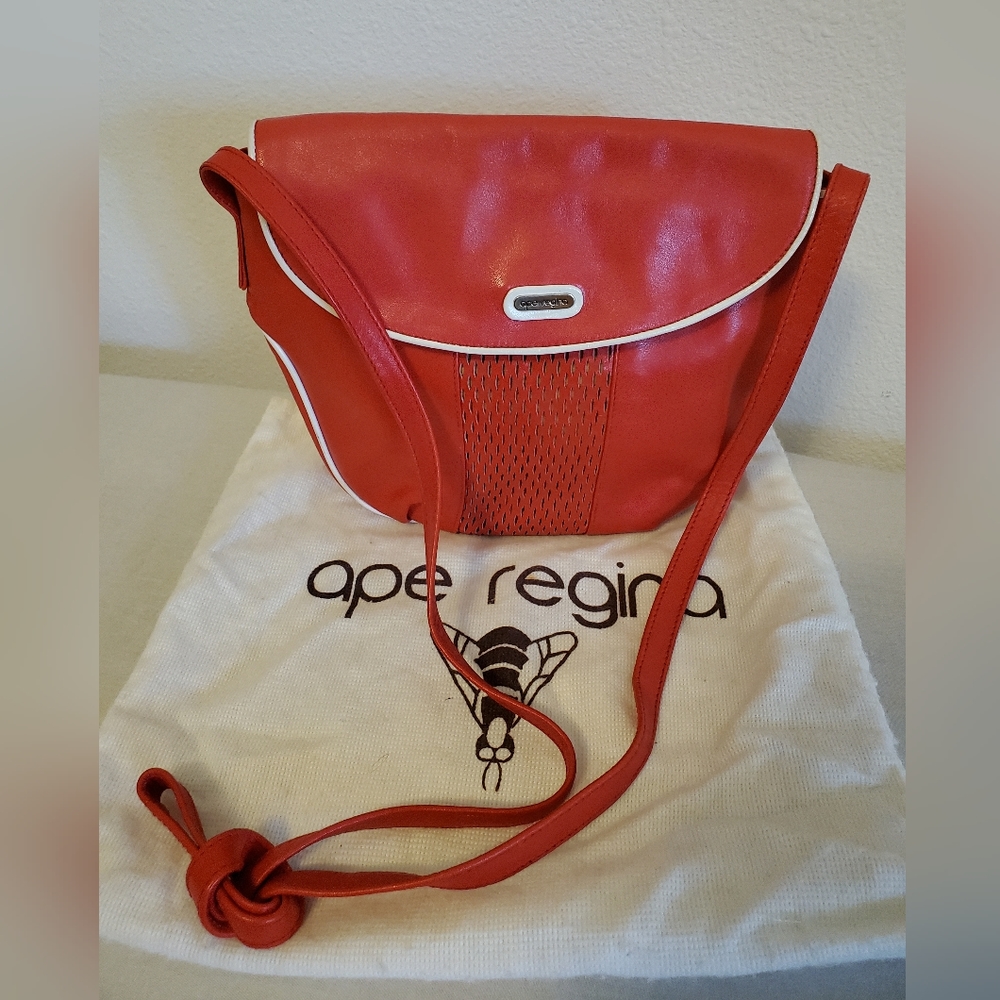 Ape Regina Red Crossbody Shoulder Bag Purse